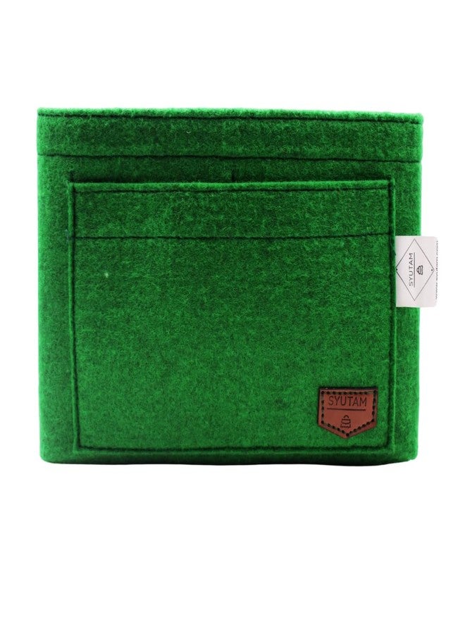SYUTAM Women Felt Purse Organizer Insert for Ladies Handbag, Tote, Hobo Bag Storage & Purse Divider, Multiple Storage Compartment - Green(13.8x3.35x5.9) inch (Slender L) - Image 1